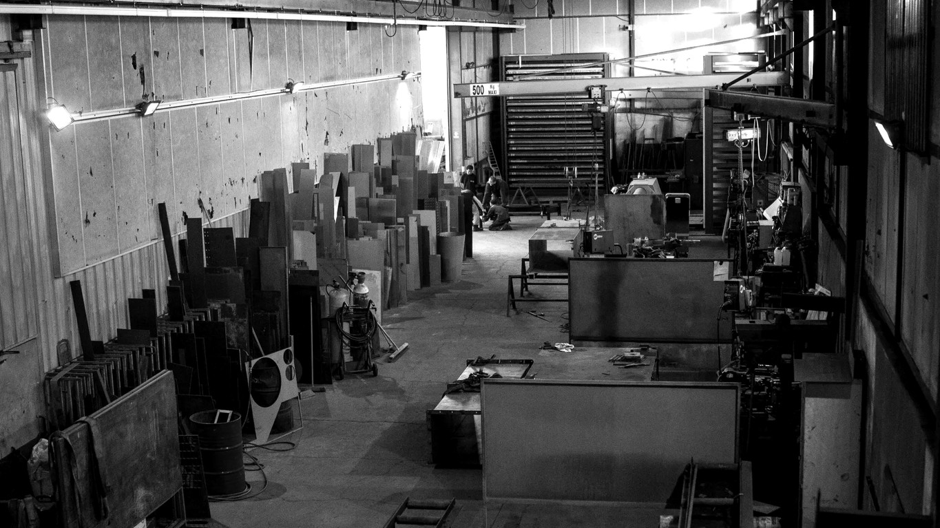 Vue d'ensemble de l'atelier SCMP et de ses ponts roulants